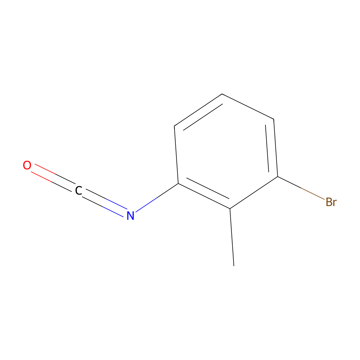 1-Bromo-3-isocyanato-2-methyl-benzene molecular structure, CAS 1261475-16-4