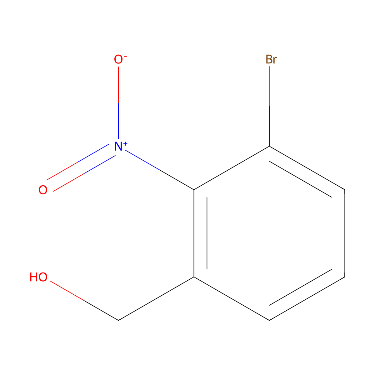 (3-Bromo-2-nitrophenyl)methanol molecular structure, CAS 1261475-45-9