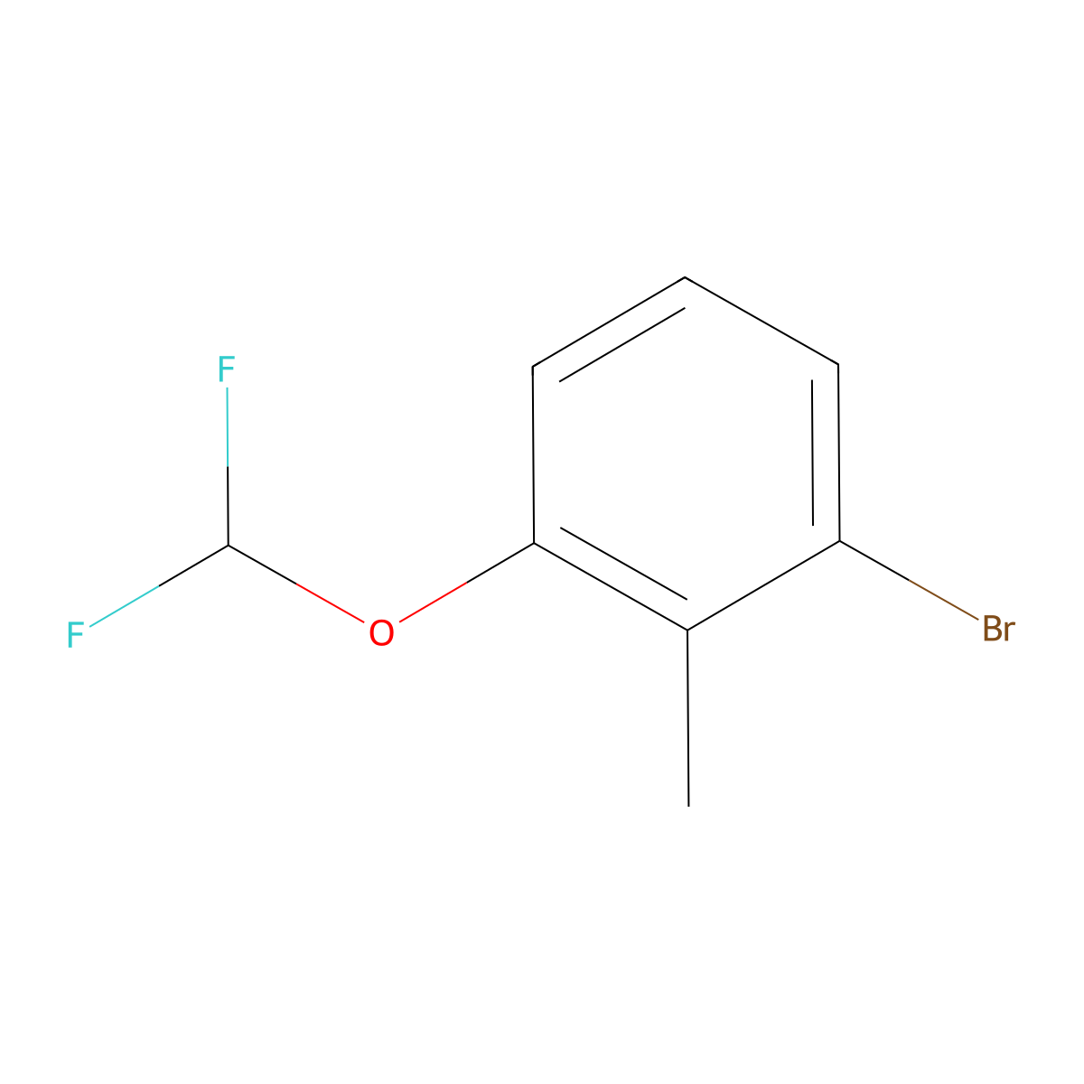 1-Bromo-3-(difluoromethoxy)-2-methylbenzene molecular structure, CAS 1261475-57-3