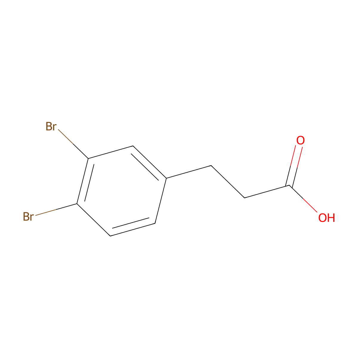 3-(3,4-Dibromophenyl)propanoic acid molecular structure, CAS 1261475-94-8