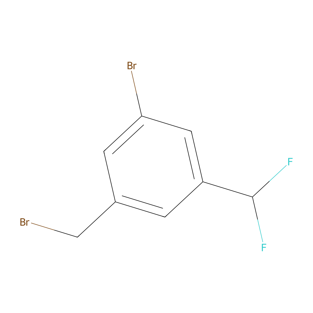 3-Bromo-5-(difluoromethyl)benzyl bromide molecular structure, CAS 1261476-45-2