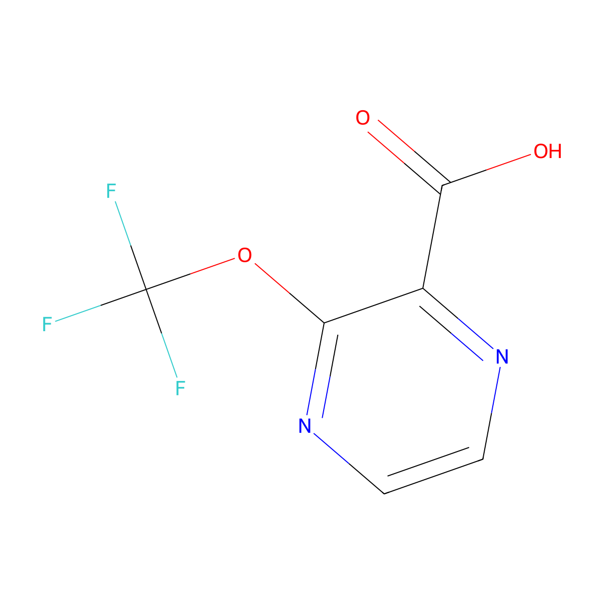 3-(Trifluoromethoxy)pyrazine-2-carboxylic acid molecular structure, CAS 1261476-61-2