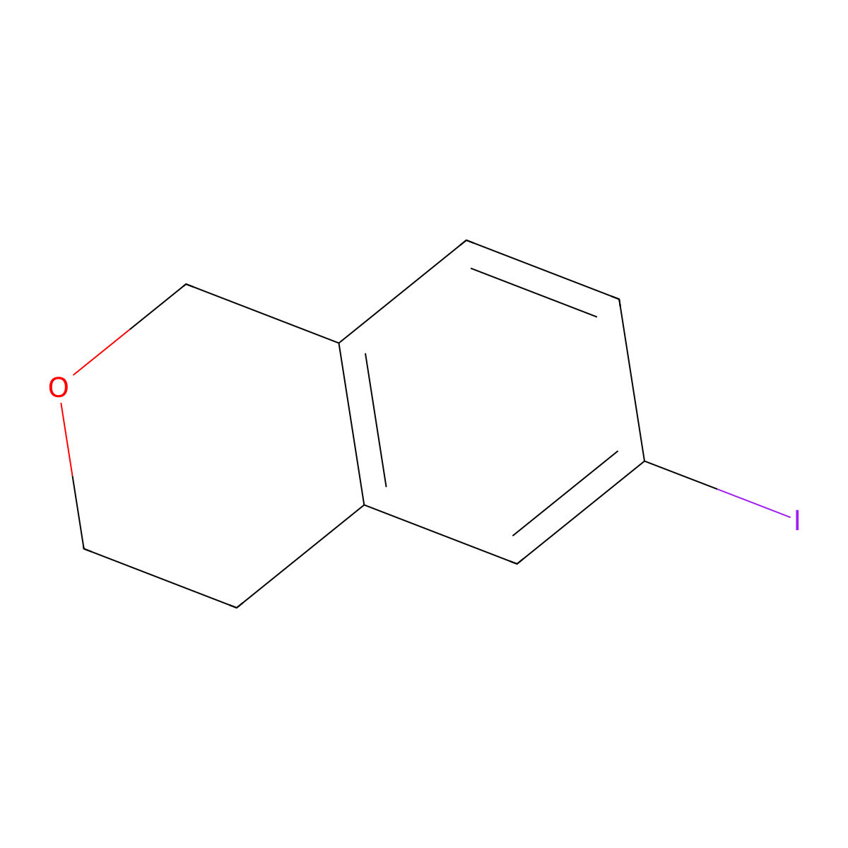6-iodo-3,4-dihydro-1H-2-benzopyran molecular structure, CAS 1261476-67-8
