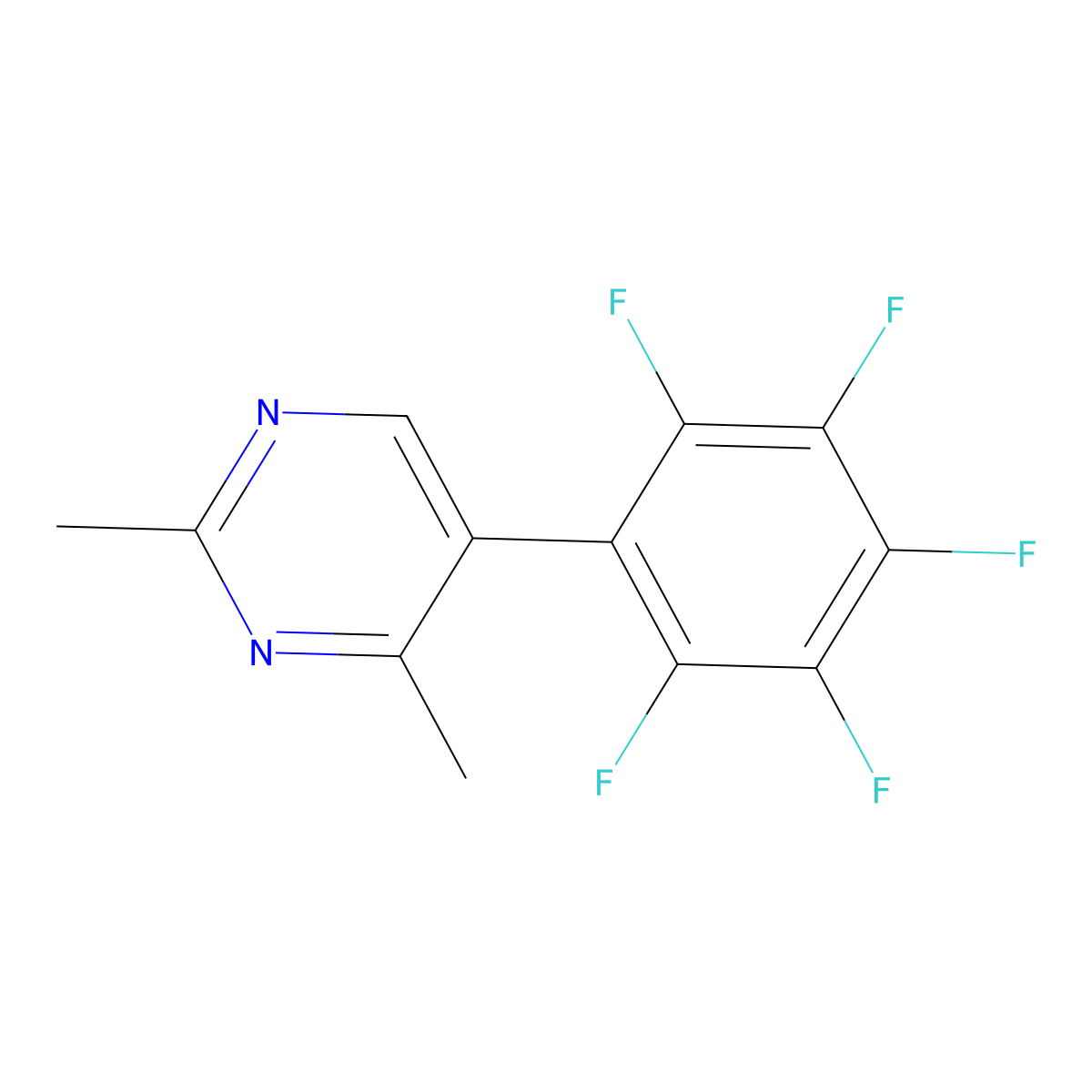 2,4-Dimethyl-5-(perfluorophenyl)pyrimidine molecular structure, CAS 1261476-92-9