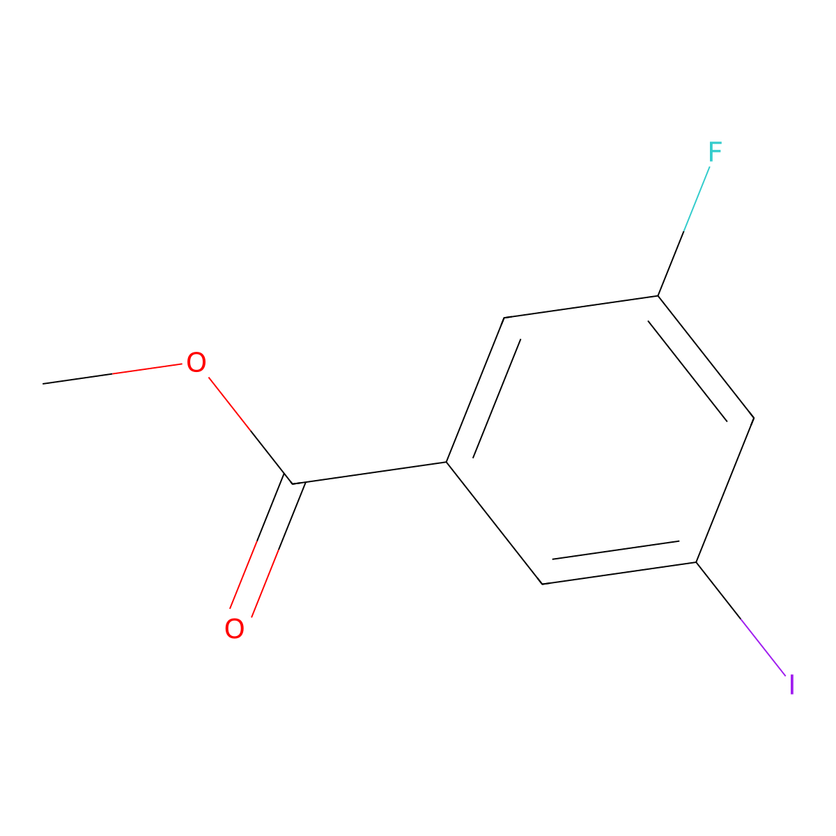 Methyl 3-fluoro-5-iodobenzoate molecular structure, CAS 1261478-09-4