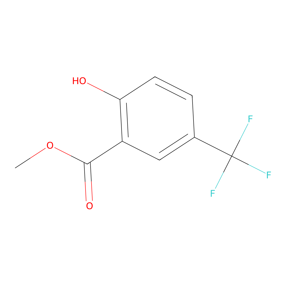 Methyl 2-hydroxy-5-(trifluoromethyl)benzoate molecular structure, CAS 1261478-26-5