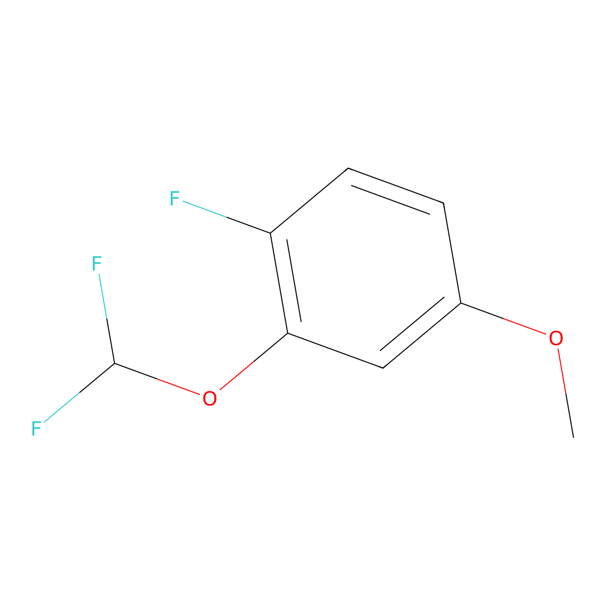 2-(Difluoromethoxy)-1-fluoro-4-methoxybenzene molecular structure, CAS 1261478-29-8