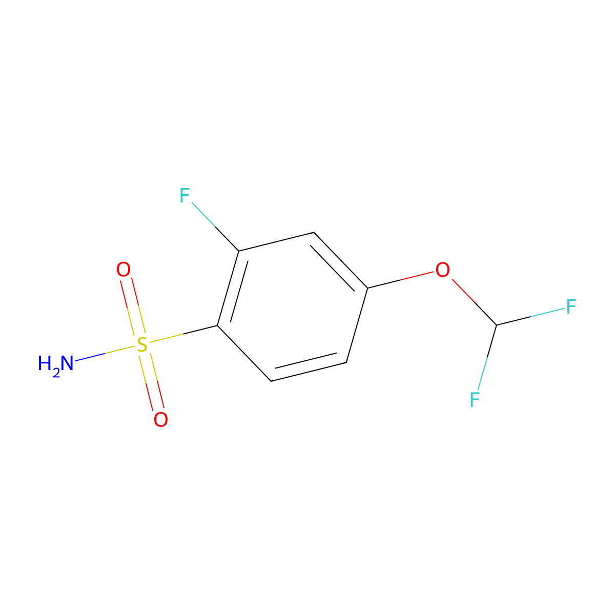 4-(Difluoromethoxy)-2-fluorobenzenesulfonamide molecular structure, CAS 1261478-33-4