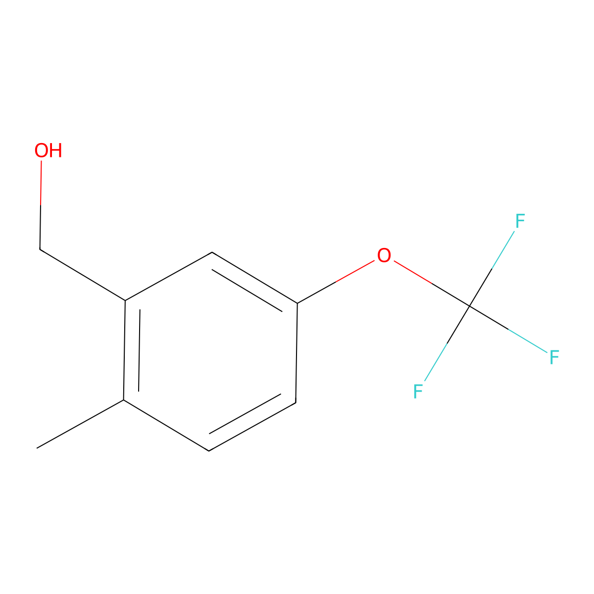 2-Methyl-5-(trifluoromethoxy)benzyl alcohol molecular structure, CAS 1261478-61-8