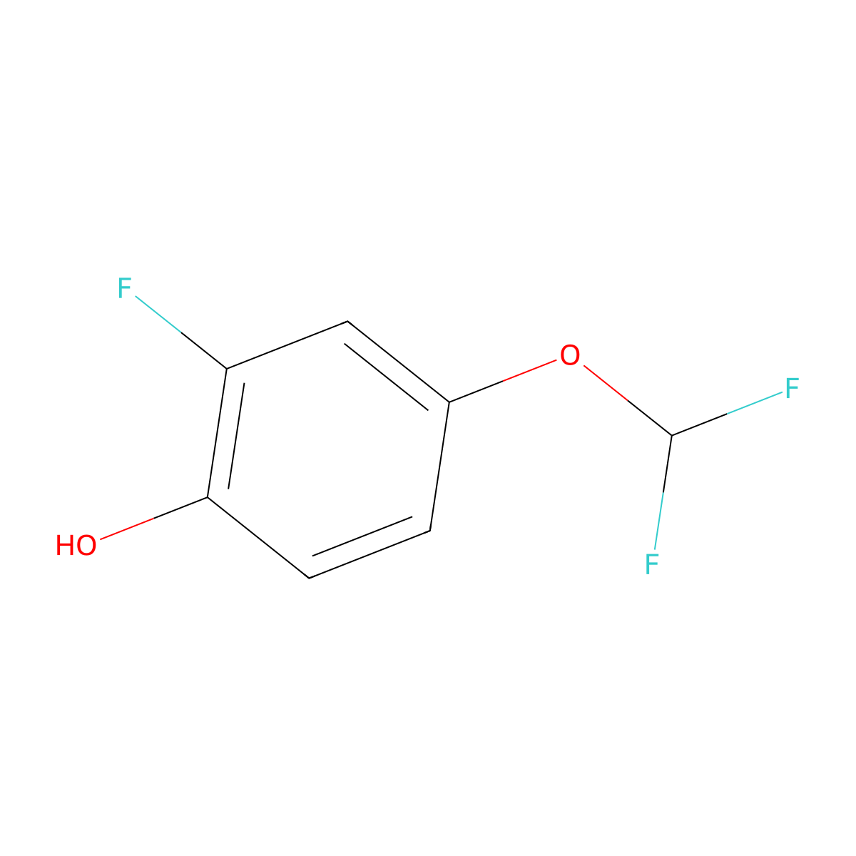 4-(Difluoromethoxy)-2-fluorophenol molecular structure, CAS 1261479-04-2