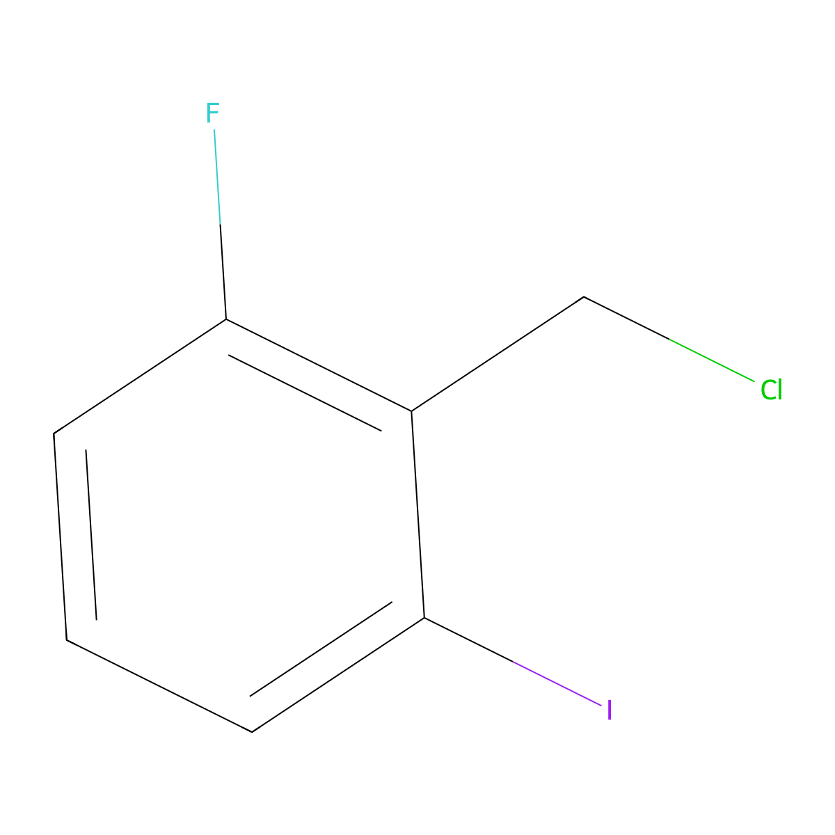 2-(Chloromethyl)-1-fluoro-3-iodobenzene molecular structure, CAS 1261479-77-9