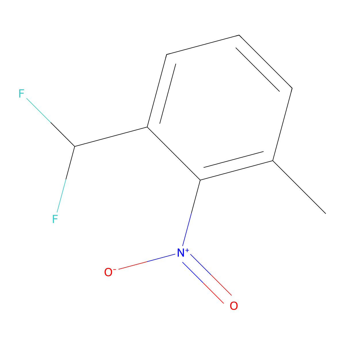 1-(Difluoromethyl)-3-methyl-2-nitrobenzene molecular structure, CAS 1261479-96-2