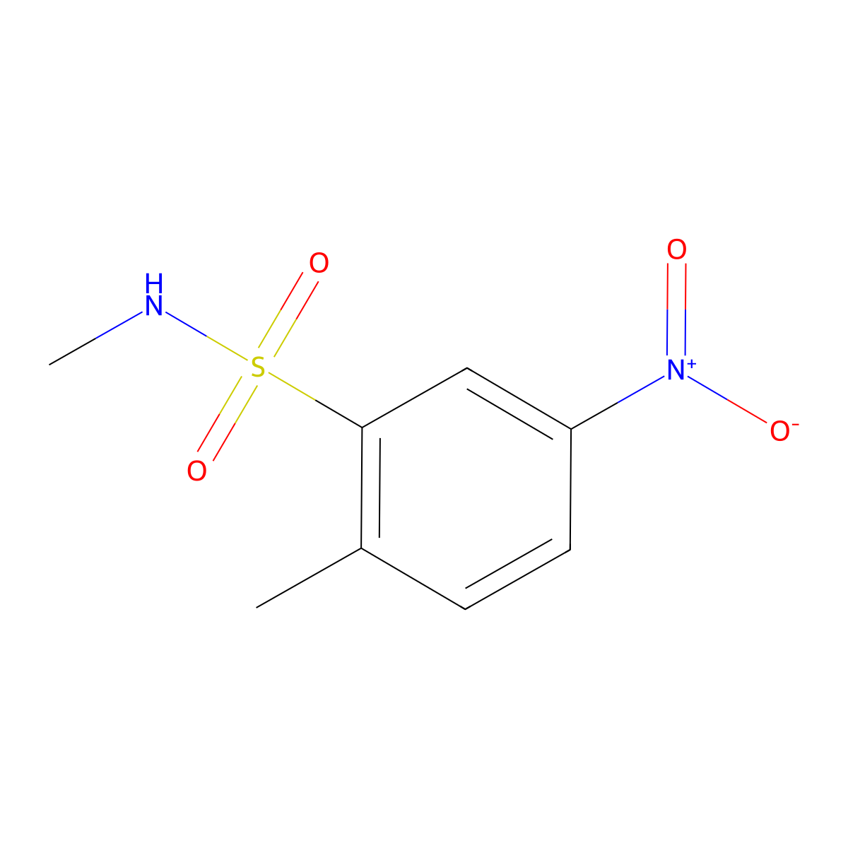 N,2-dimethyl-5-nitrobenzenesulfonamide molecular structure, CAS 126148-12-7