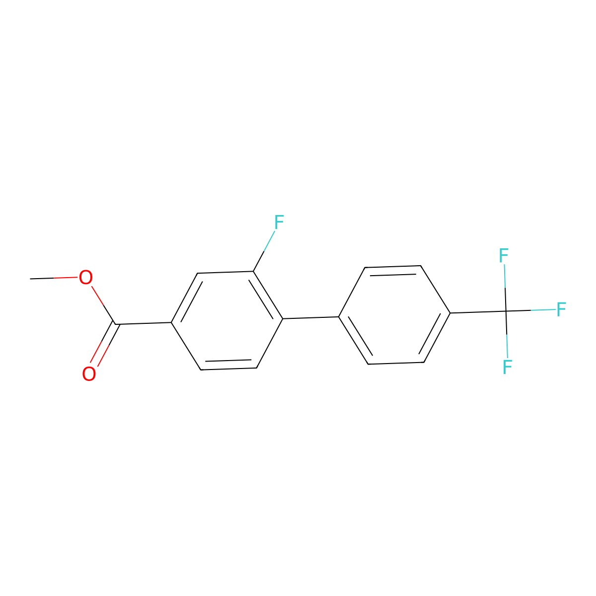 2-Fluoro-4'-(trifluoromethyl)biphenyl-4-carboxylic acid methyl ester molecular structure, CAS 1261480-17-4