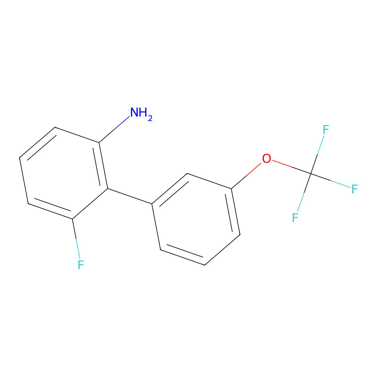 6-Fluoro-3'-(trifluoromethoxy)-[1,1'-biphenyl]-2-amine molecular structure, CAS 1261480-24-3