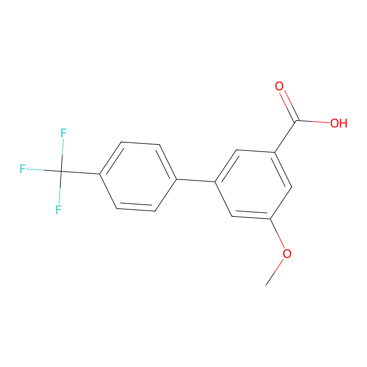 5-Methoxy-3-(4-trifluoromethylphenyl)benzoic acid molecular structure, CAS 1261481-51-9