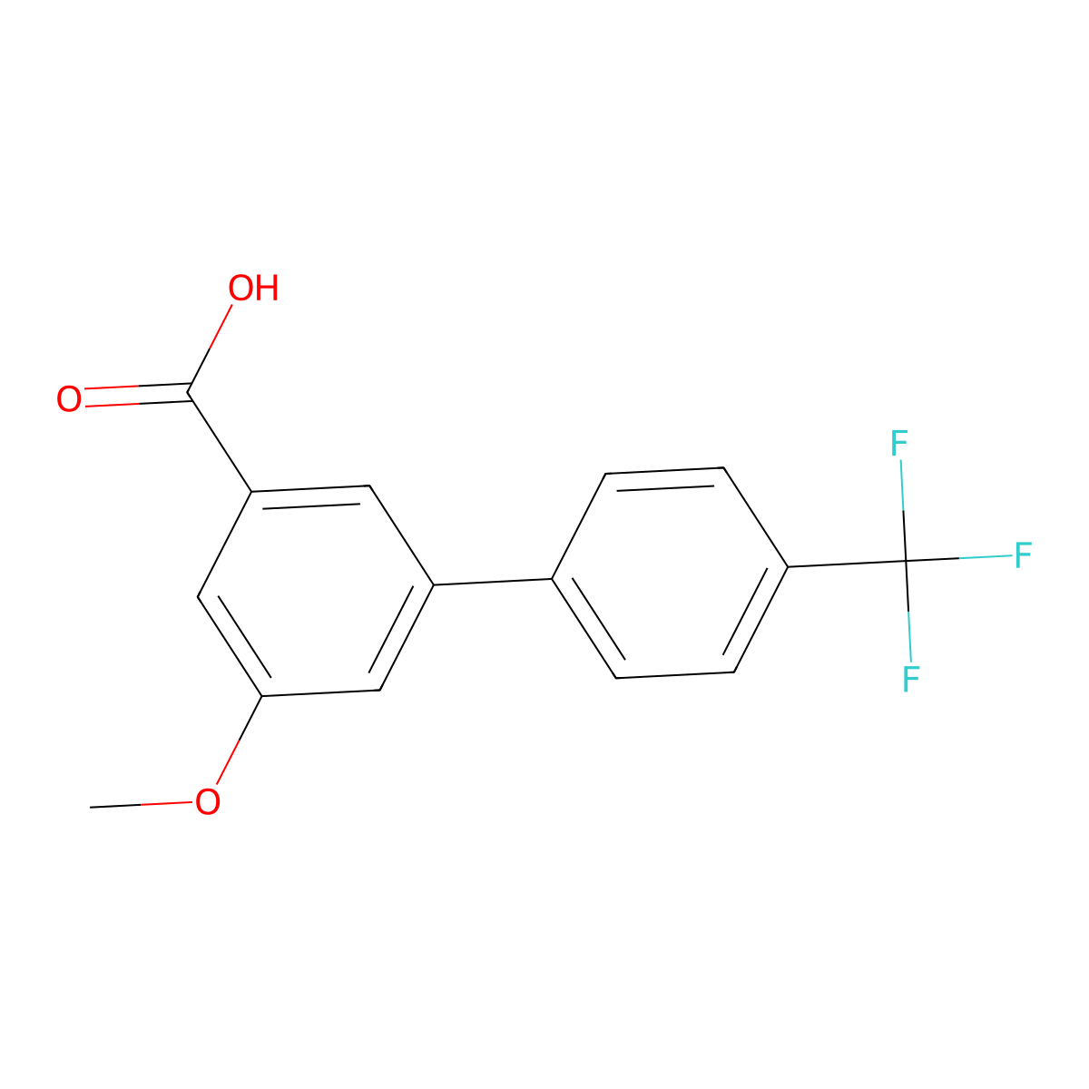 5-Methoxy-3-(4-trifluoromethylphenyl)benzoic acid molecular structure, CAS 1261481-51-9