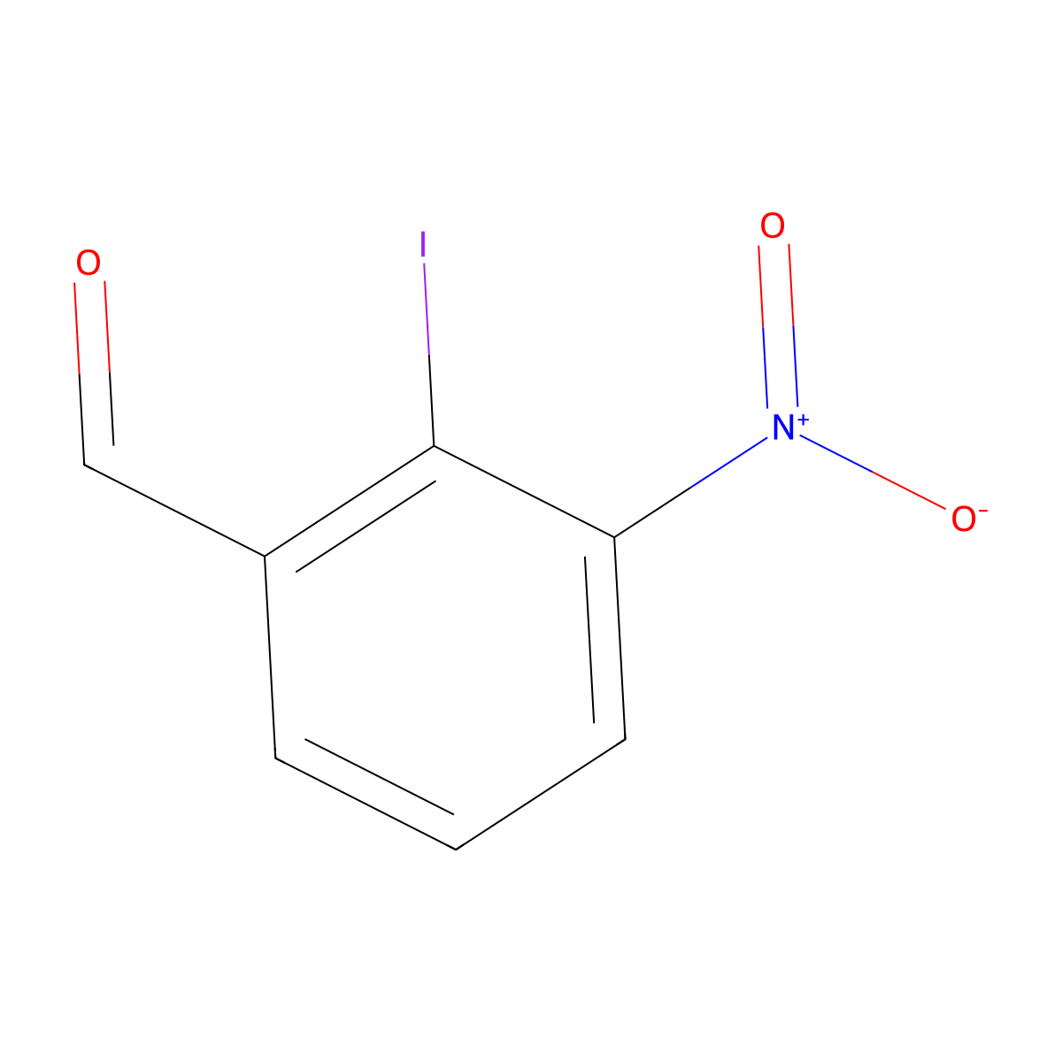 2-Iodo-3-nitrobenzaldehyde molecular structure, CAS 1261481-66-6