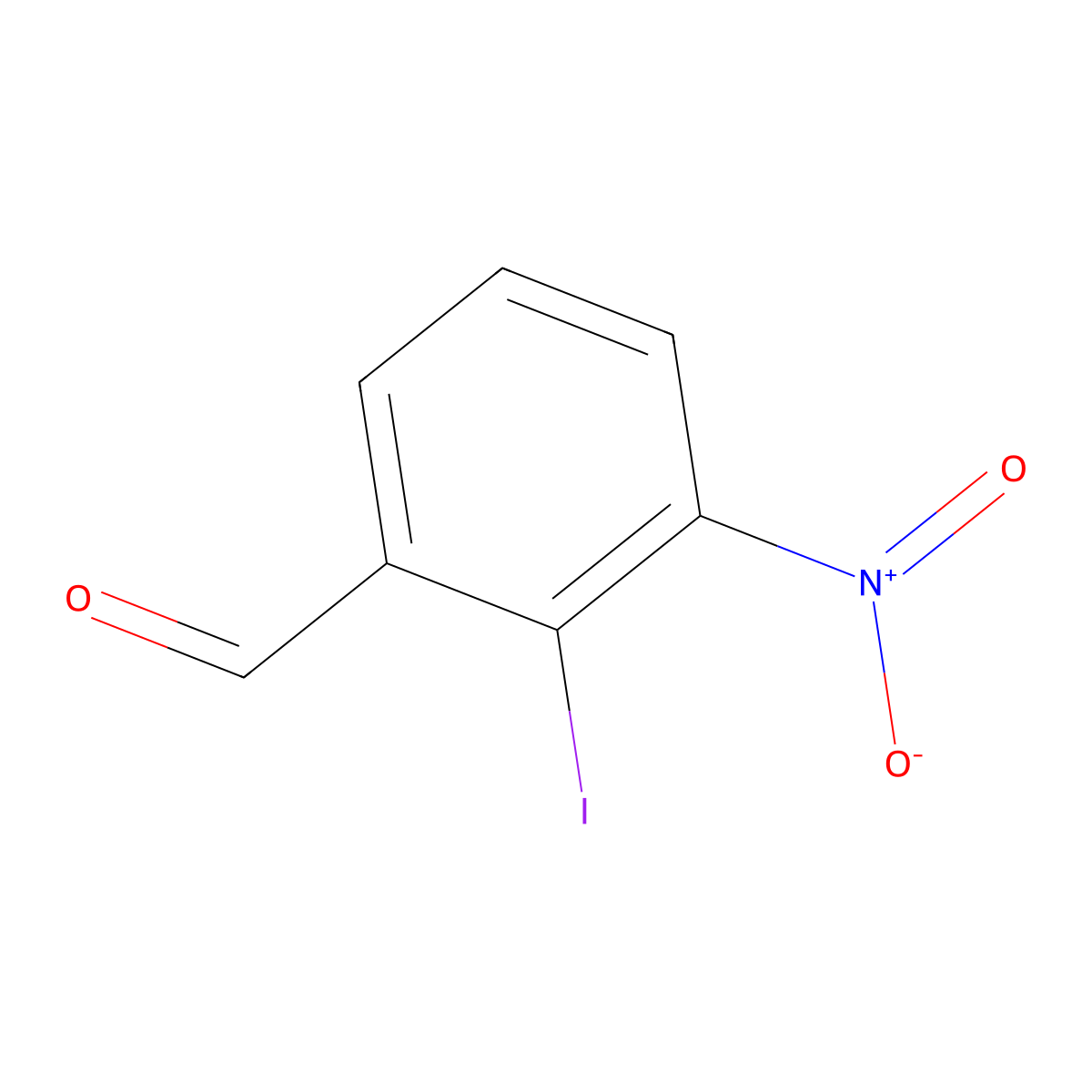 2-Iodo-3-nitrobenzaldehyde molecular structure, CAS 1261481-66-6