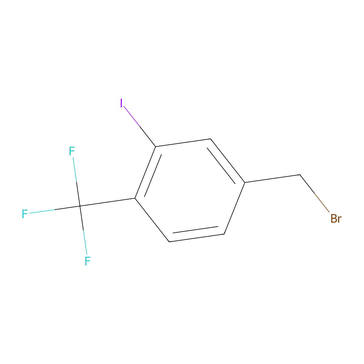 3-Iodo-4-(trifluoromethyl)benzyl bromide molecular structure, CAS 1261482-51-2