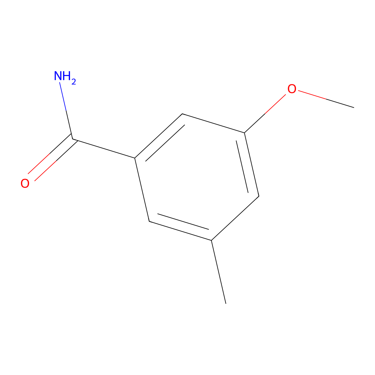 3-Methoxy-5-methylbenzamide molecular structure, CAS 1261482-85-2