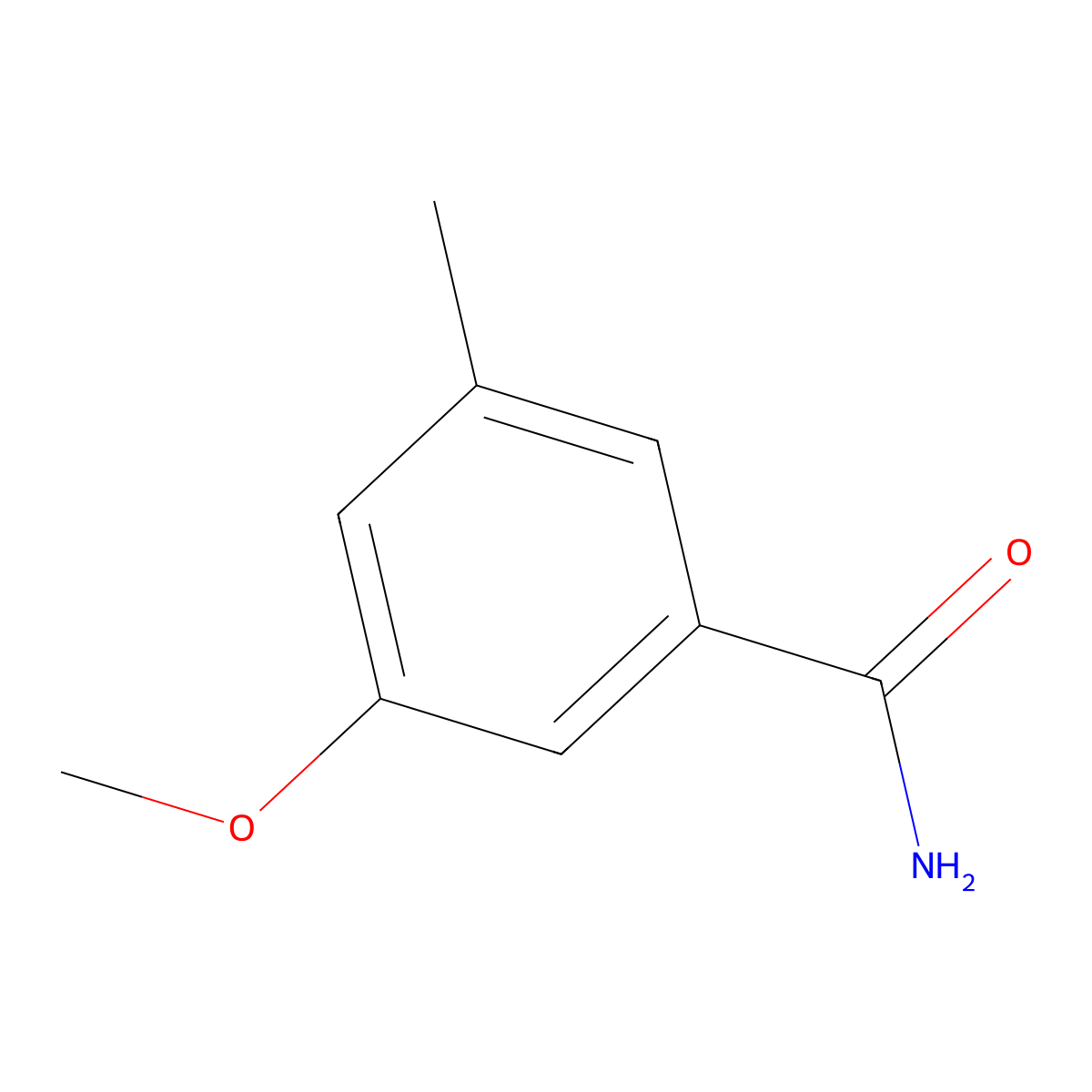 3-Methoxy-5-methylbenzamide molecular structure, CAS 1261482-85-2