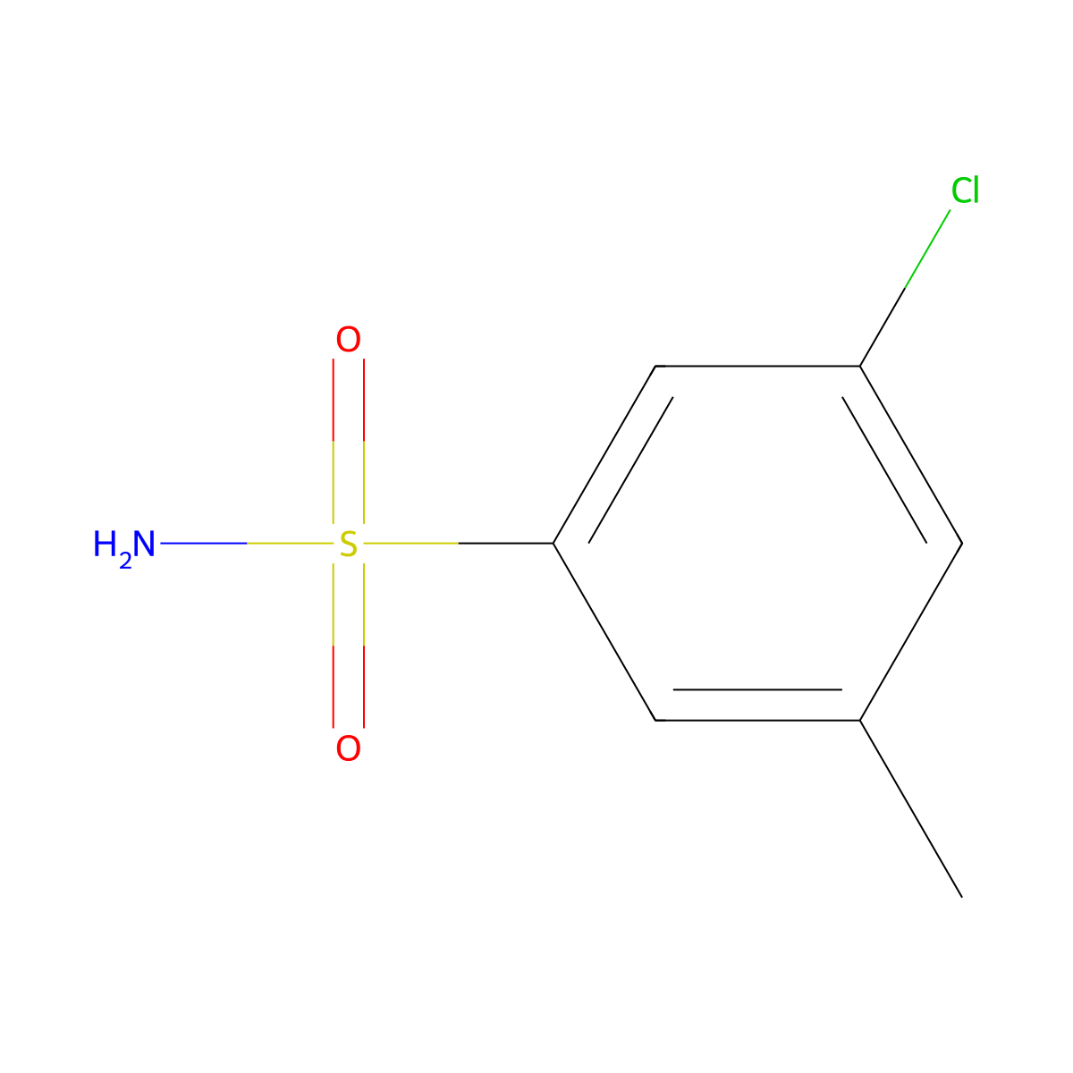 3-Chloro-5-methylbenzenesulfonamide molecular structure, CAS 1261483-08-2