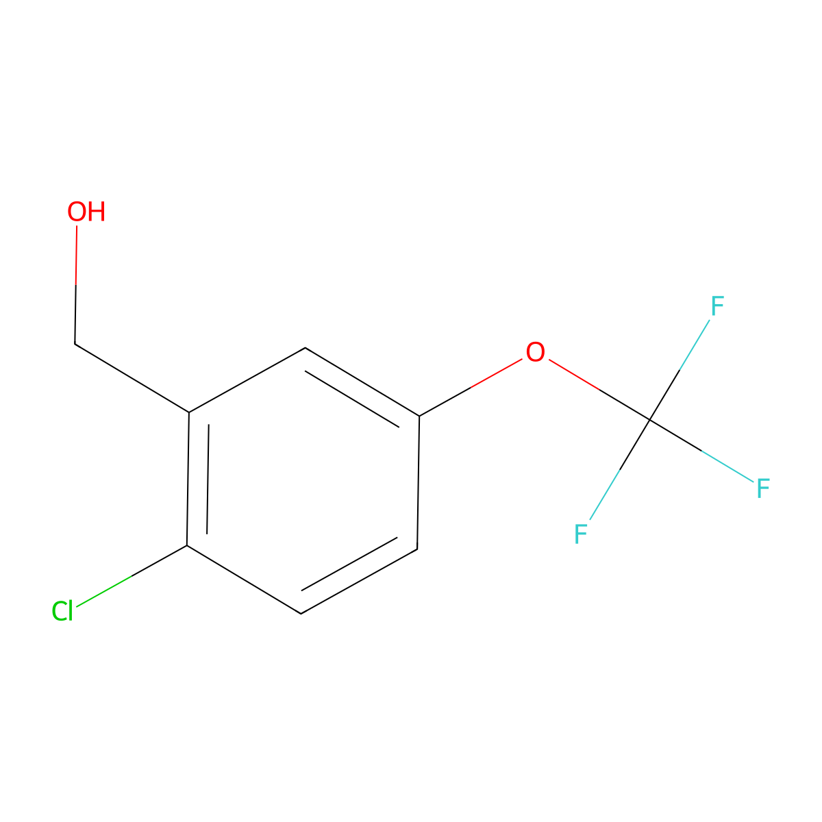 2-Chloro-5-trifluoromethoxybenzyl alcohol molecular structure, CAS 1261483-31-1