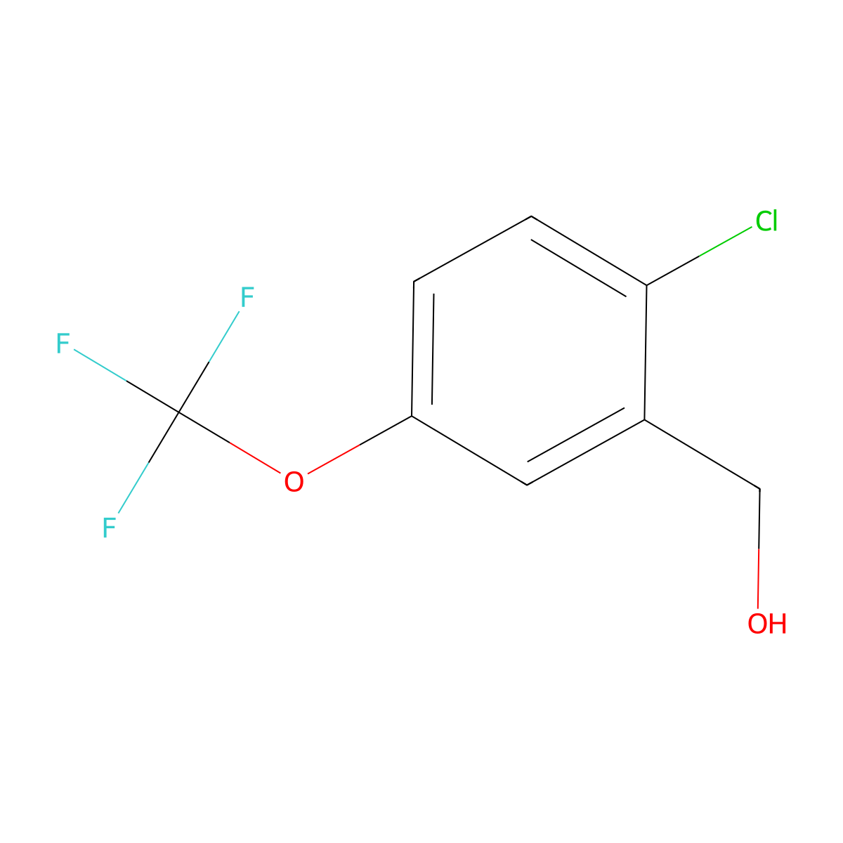 2-Chloro-5-trifluoromethoxybenzyl alcohol molecular structure, CAS 1261483-31-1