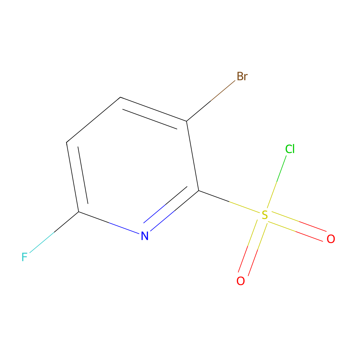 3-Bromo-6-fluoropyridine-2-sulfonyl chloride molecular structure, CAS 1261485-23-7