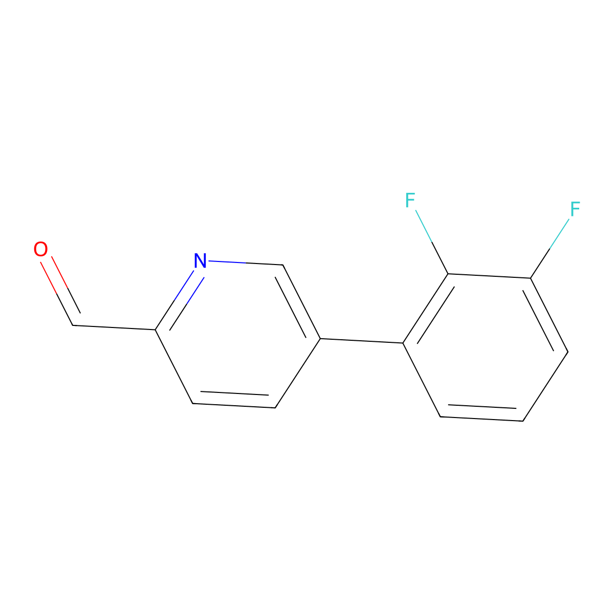 5-(2,3-Difluorophenyl)-2-pyridinecarboxaldehyde molecular structure, CAS 1261485-26-0