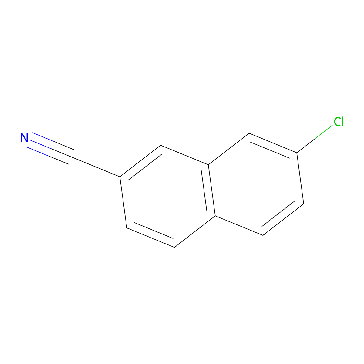 7-Chloronaphthalene-2-carbonitrile molecular structure, CAS 1261485-31-7