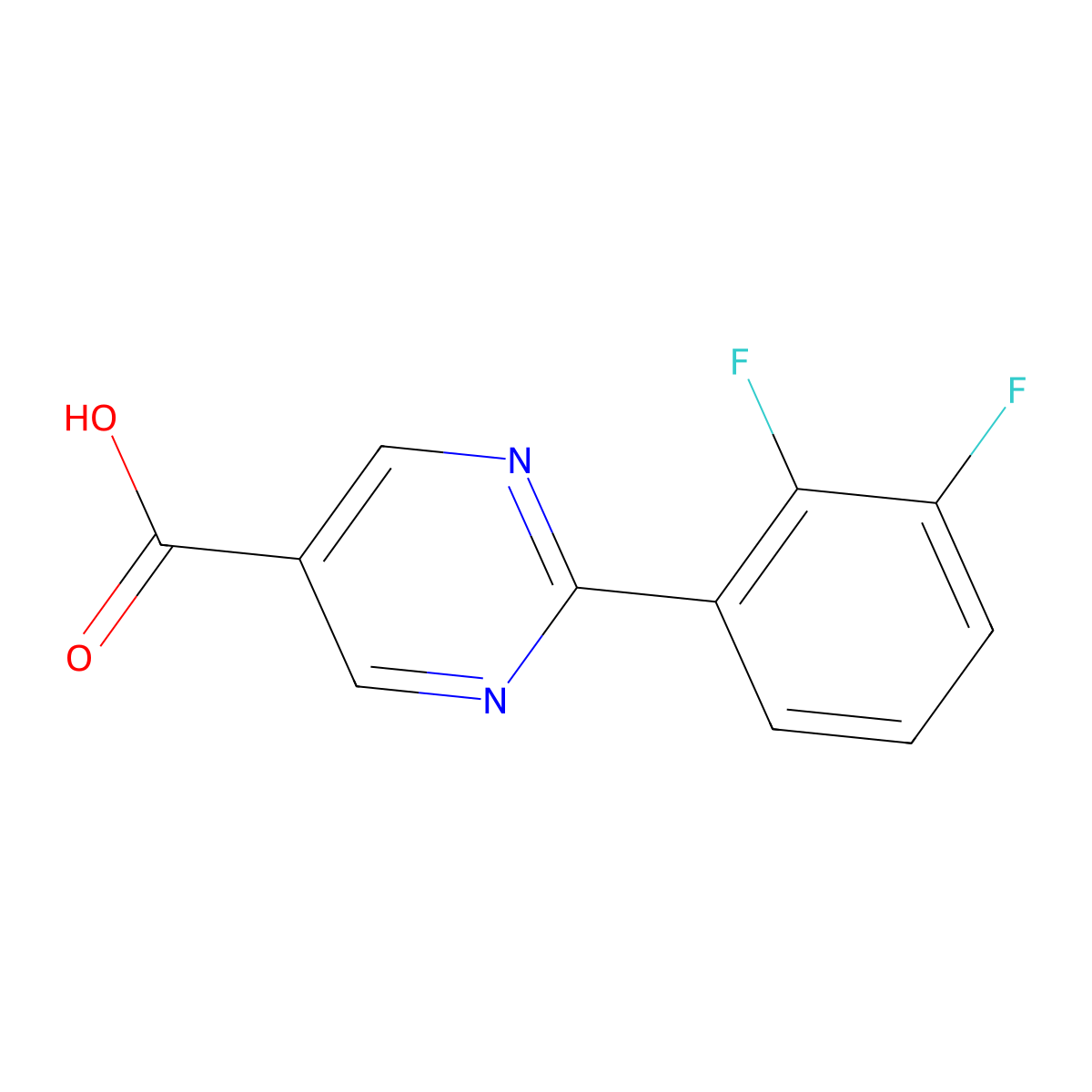 2-(2,3-Difluorophenyl)pyrimidine-5-carboxylic acid molecular structure, CAS 1261485-42-0