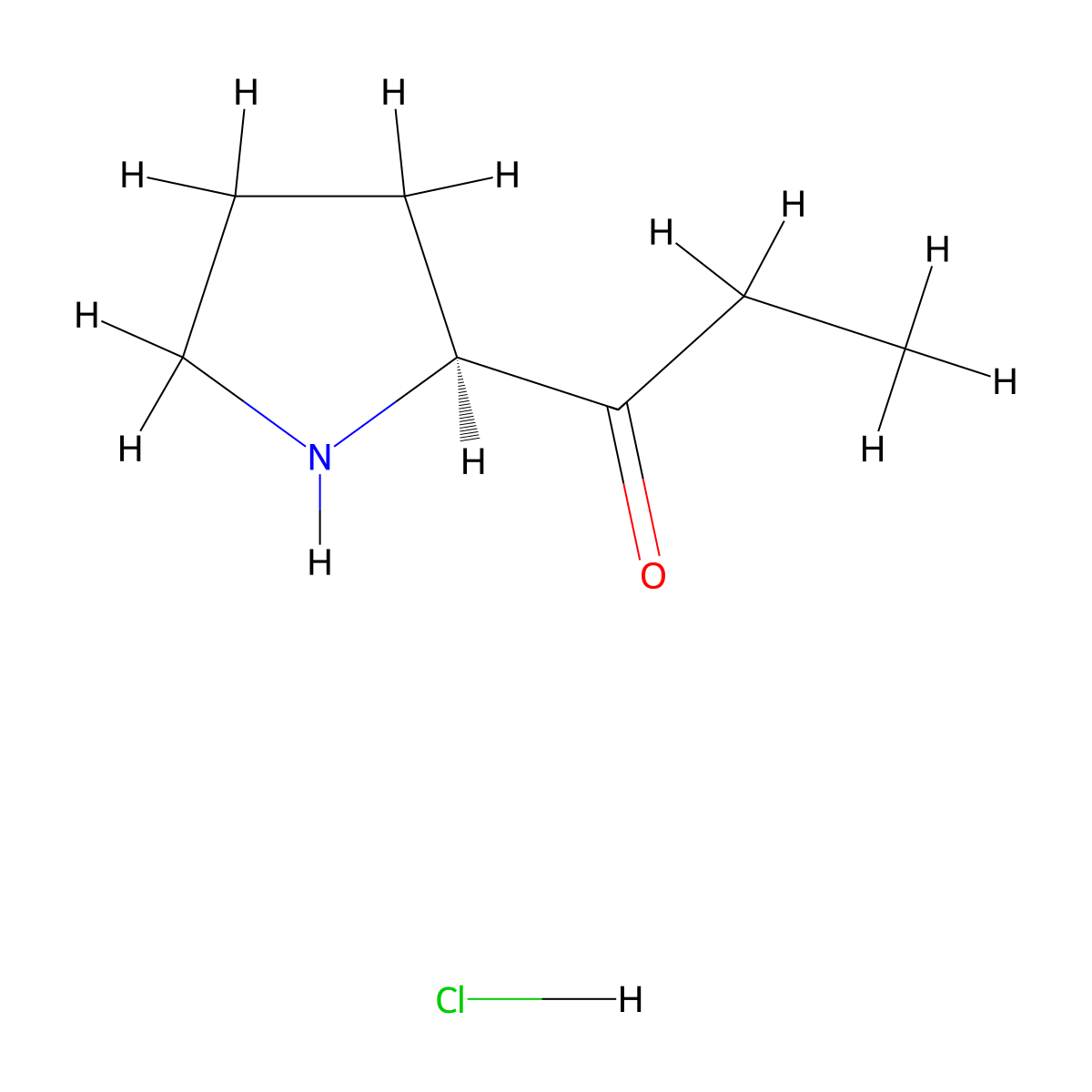 1-[(2S)-pyrrolidin-2-yl]propan-1-one hydrochloride molecular structure, CAS 1261486-13-8