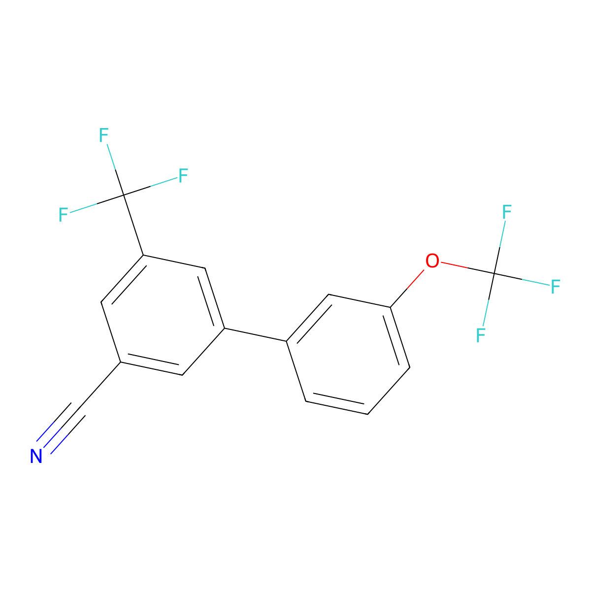 3'-(Trifluoromethoxy)-5-(trifluoromethyl)-[1,1'-biphenyl]-3-carbonitrile molecular structure, CAS 1261486-50-3