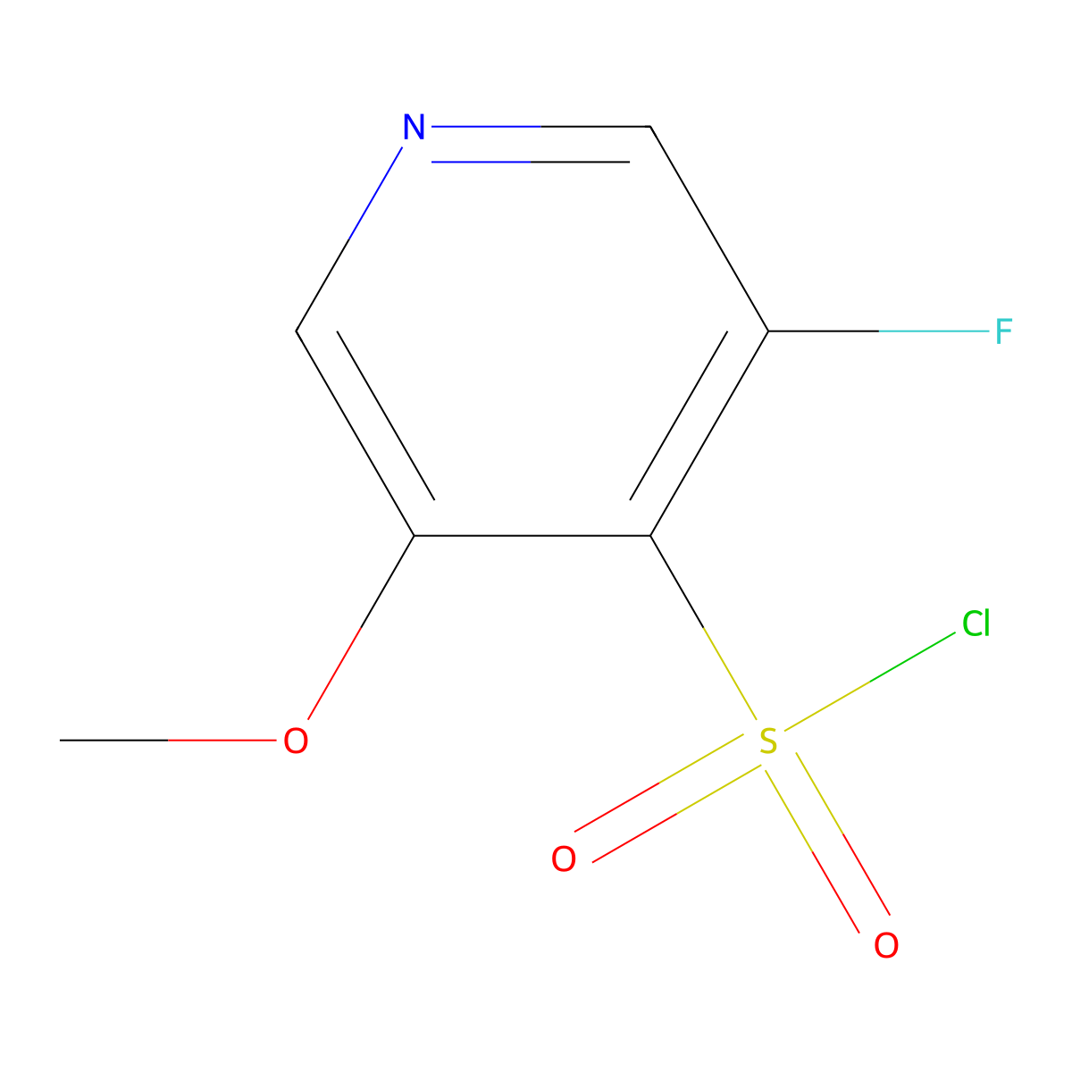 3-Fluoro-5-methoxypyridine-4-sulfonyl chloride molecular structure, CAS 1261486-61-6