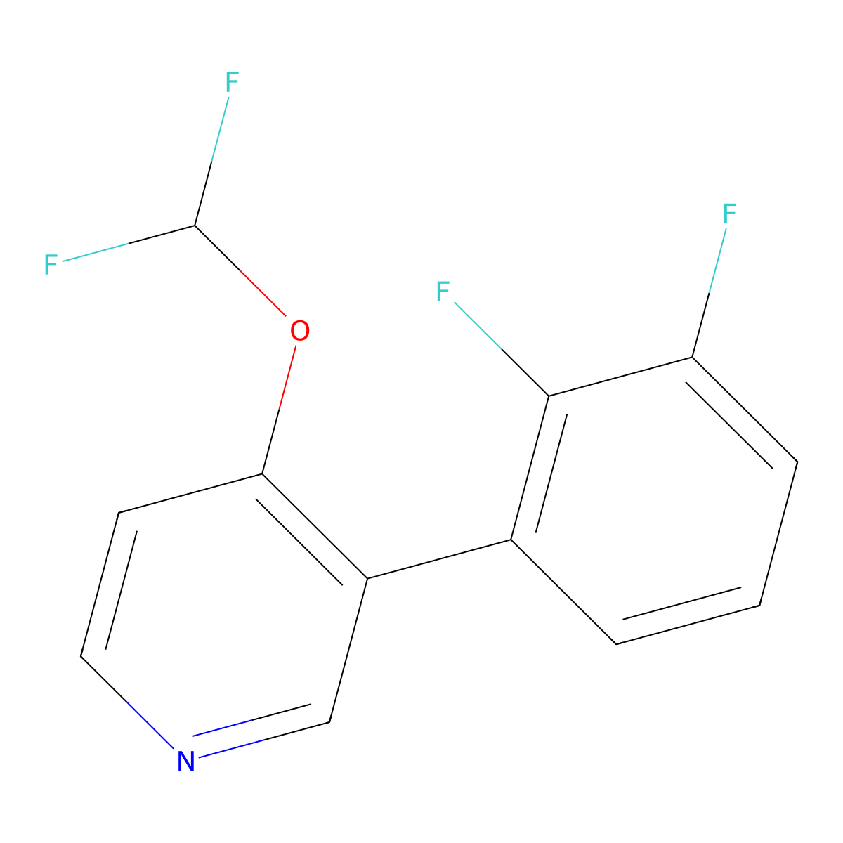 4-(Difluoromethoxy)-3-(2,3-difluorophenyl)pyridine molecular structure, CAS 1261486-64-9