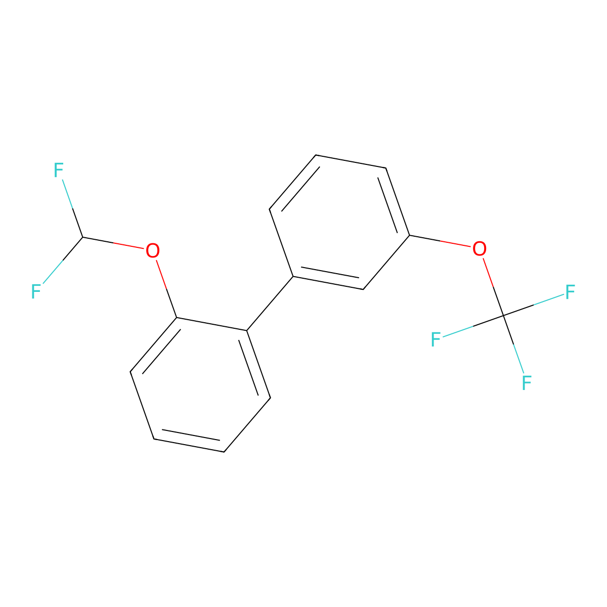 2'-(Difluoromethoxy)-3-(trifluoromethoxy)biphenyl molecular structure, CAS 1261486-95-6