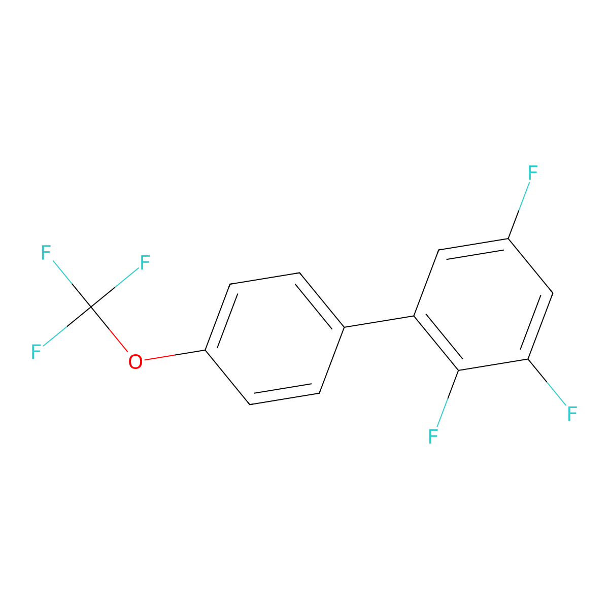 2,3,5-Trifluoro-4'-(trifluoromethoxy)-1,1'-biphenyl molecular structure, CAS 1261487-16-4