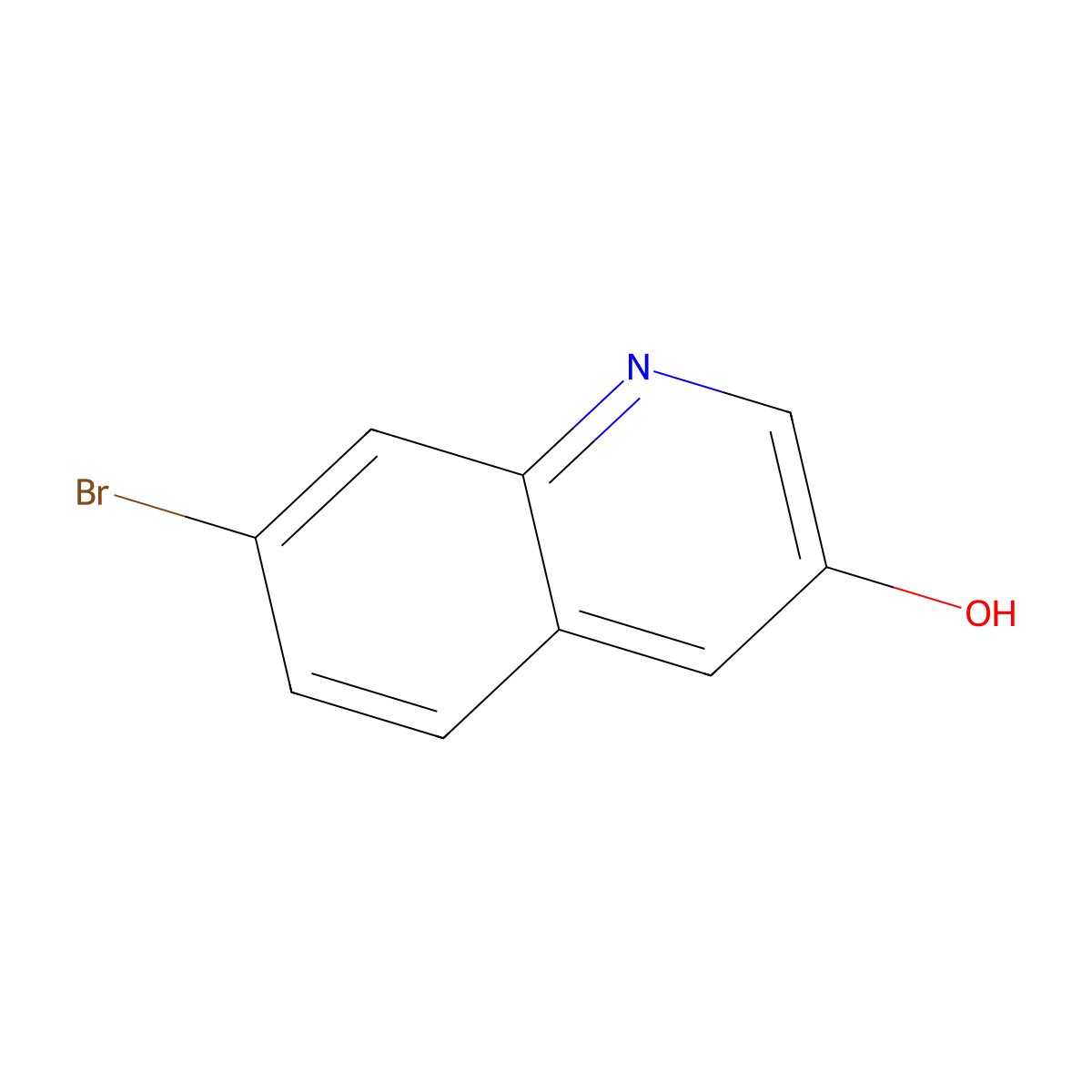 7-Bromoquinolin-3-ol molecular structure, CAS 1261487-70-0