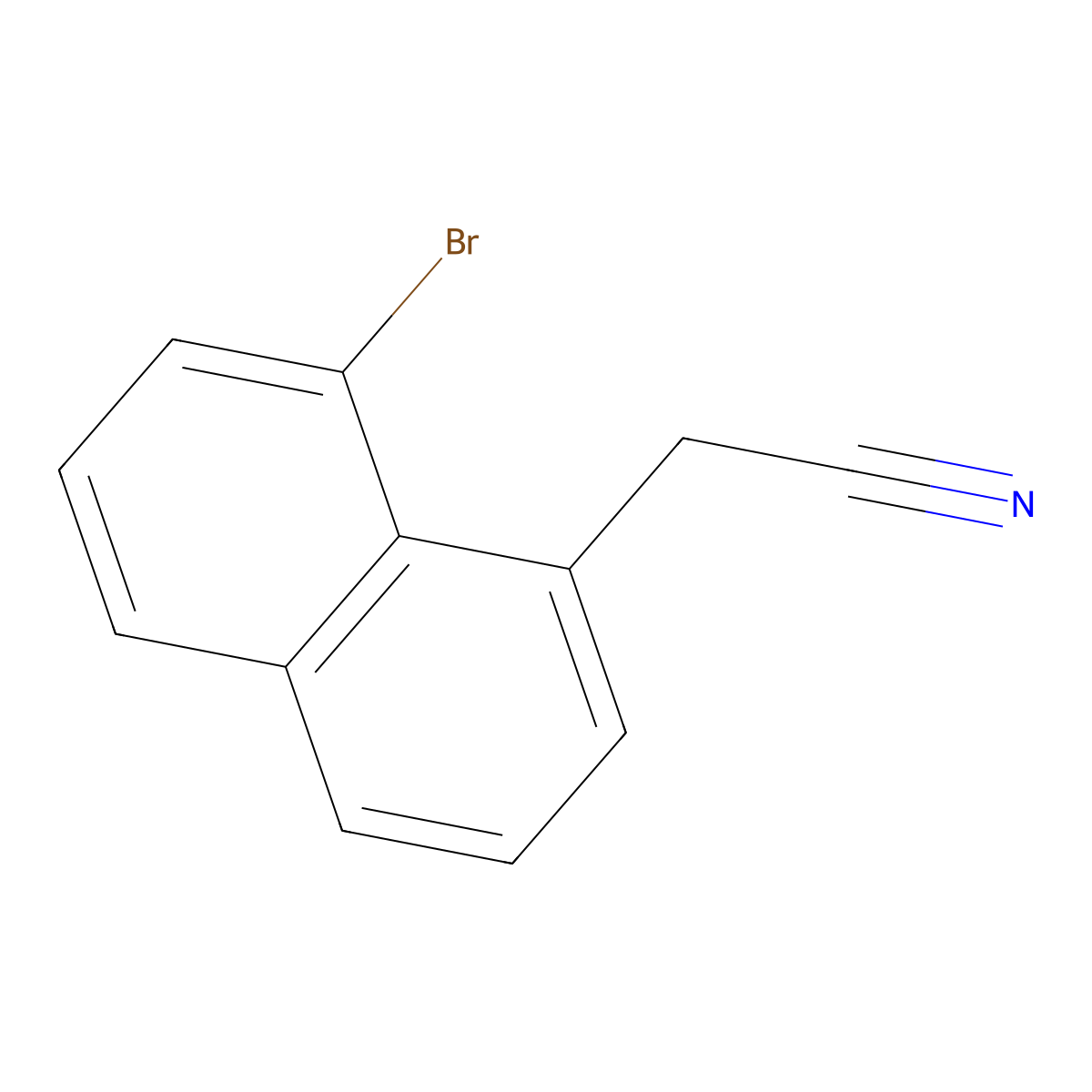 2-(8-Bromonaphthalen-1-yl)acetonitrile molecular structure, CAS 1261487-79-9