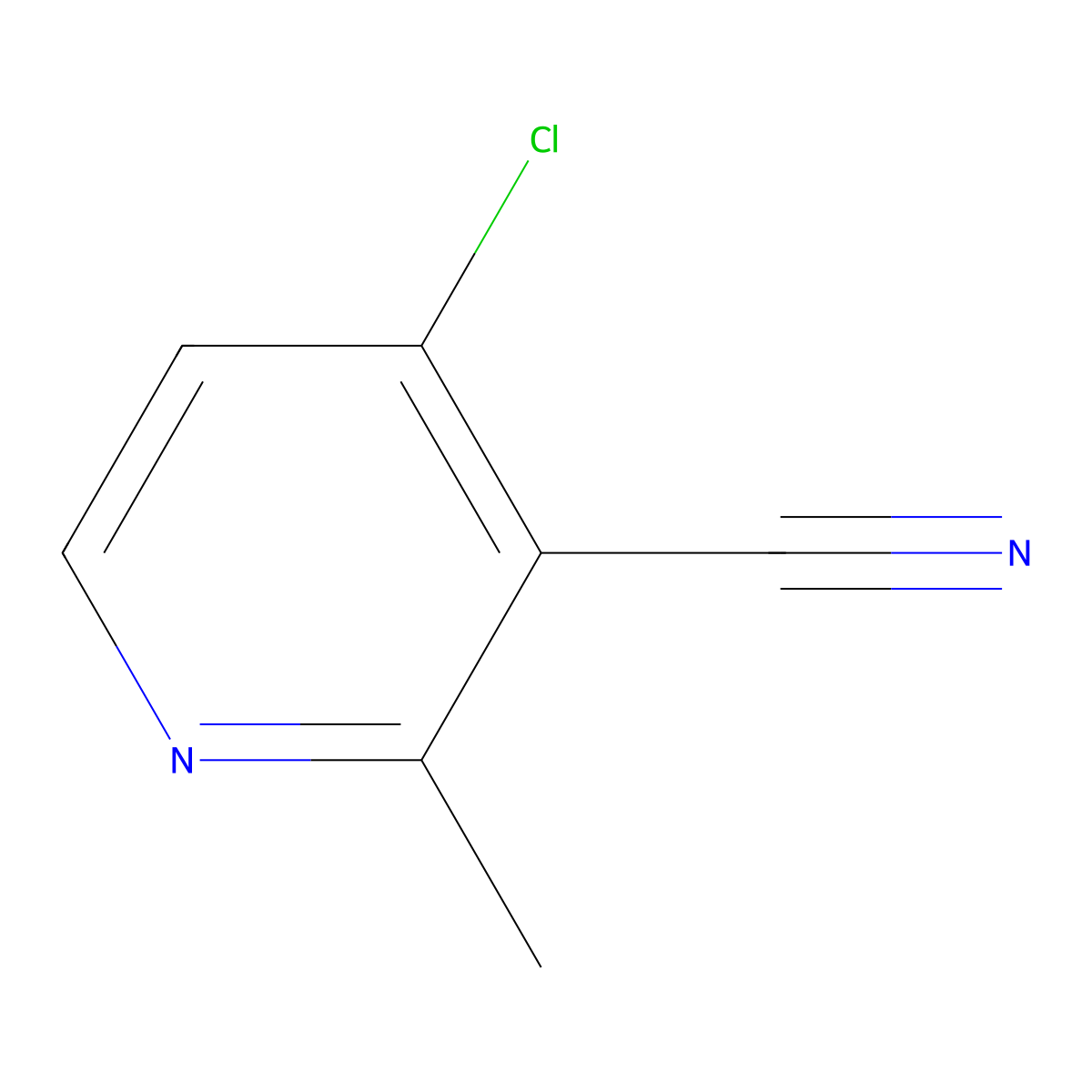 4-Chloro-2-methylnicotinonitrile molecular structure, CAS 1261487-92-6