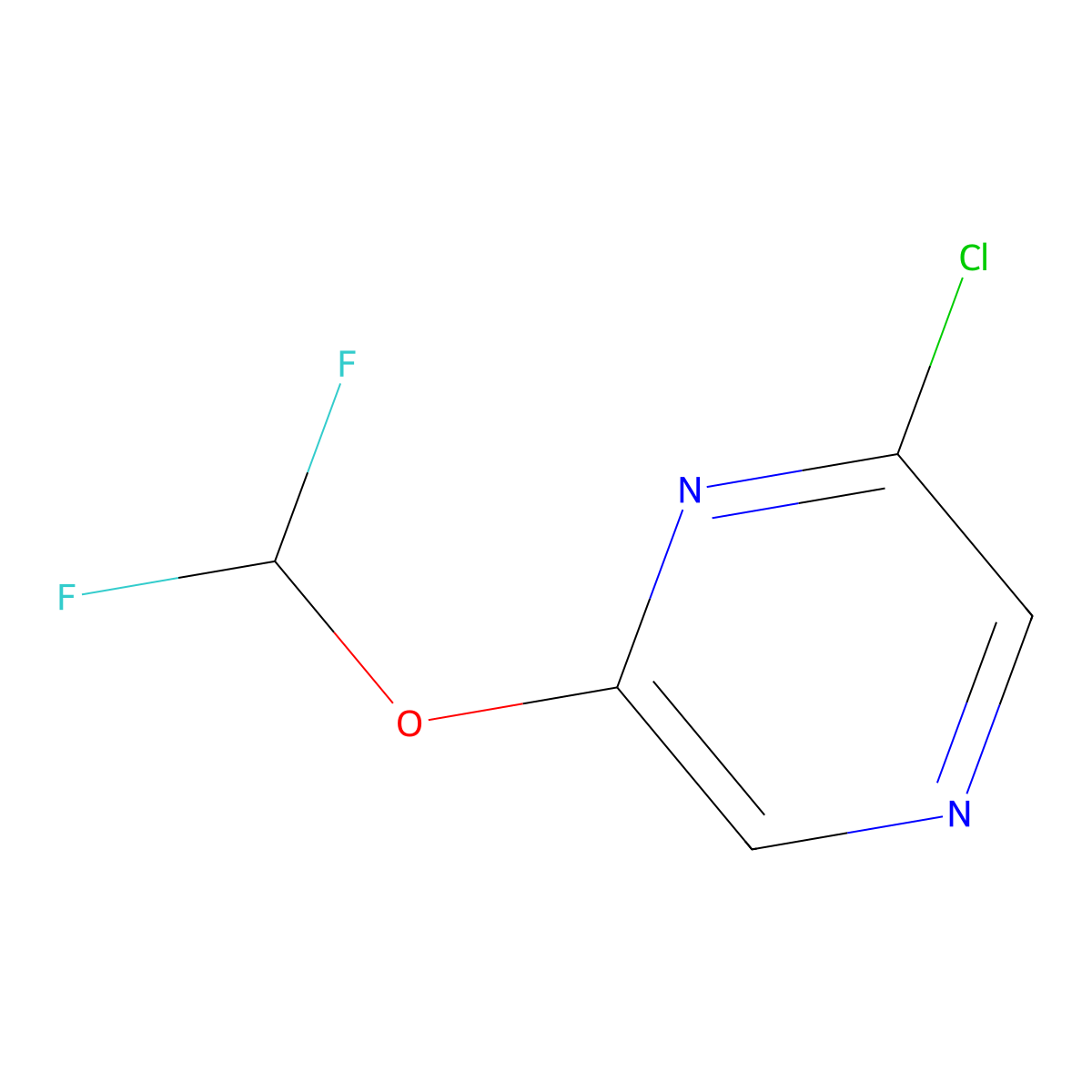 2-Chloro-6-(difluoromethoxy)pyrazine molecular structure, CAS 1261487-98-2