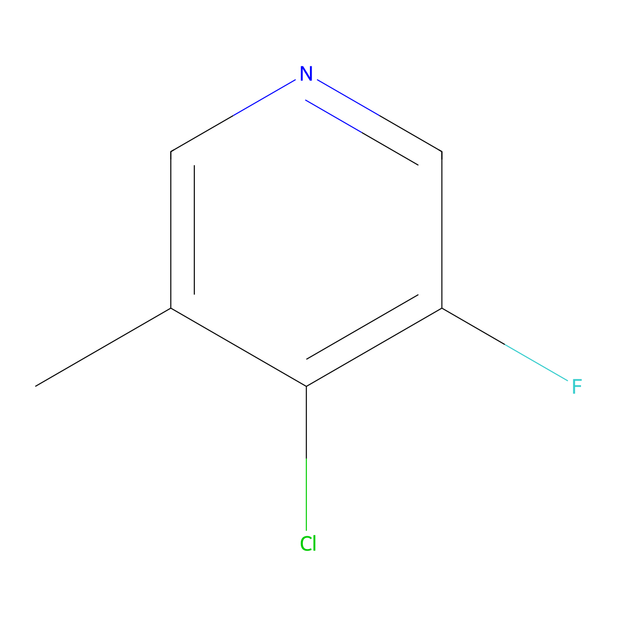 4-Chloro-3-fluoro-5-methylpyridine molecular structure, CAS 1261488-09-8