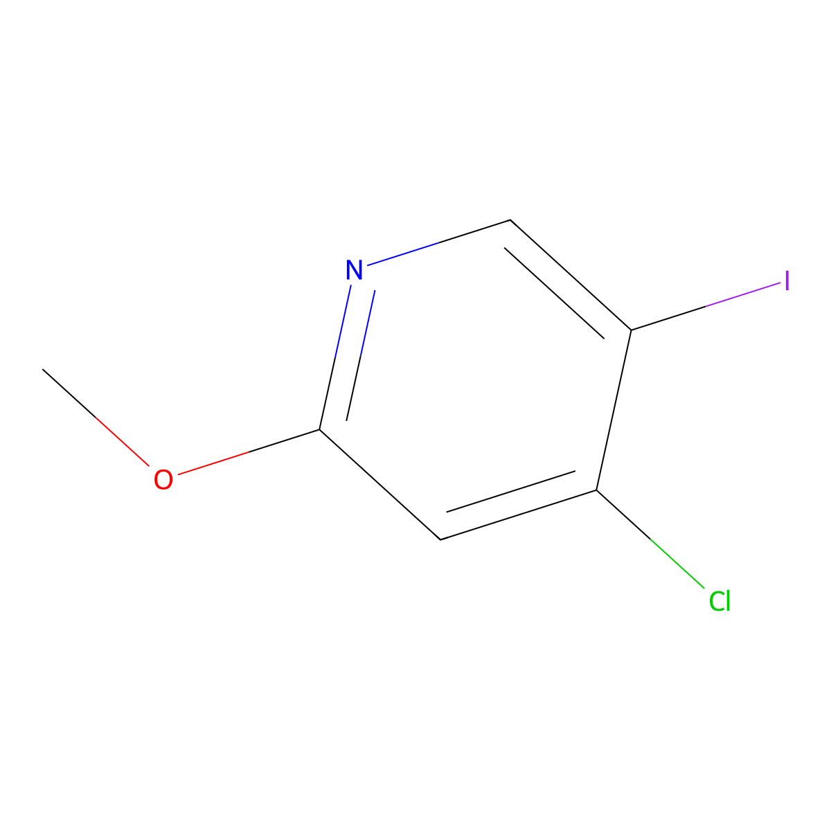 4-Chloro-5-iodo-2-methoxypyridine molecular structure, CAS 1261488-16-7