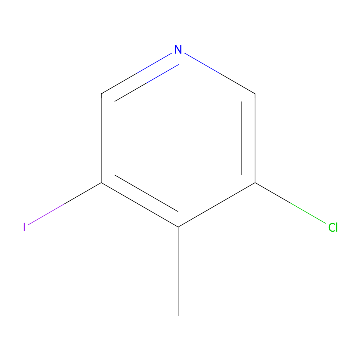 3-Chloro-5-iodo-4-methylpyridine molecular structure, CAS 1261488-18-9