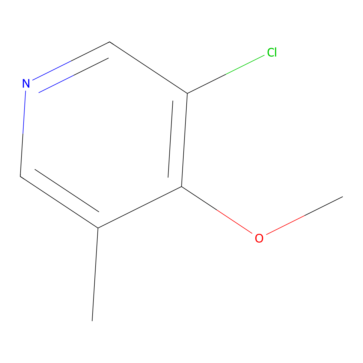 3-Chloro-4-methoxy-5-methylpyridine molecular structure, CAS 1261488-24-7