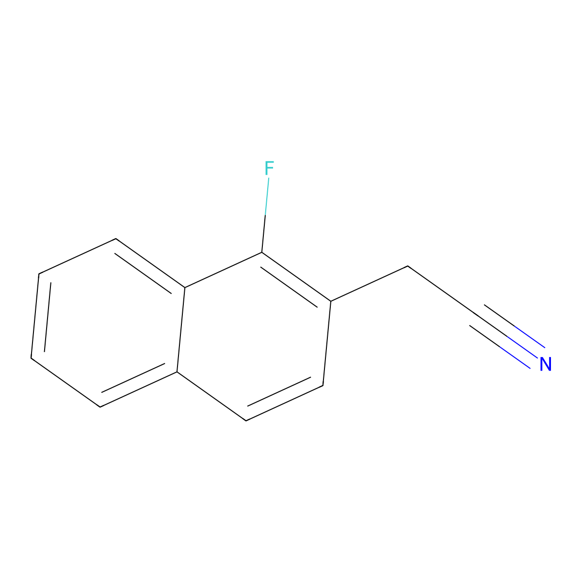 1-Fluoronaphthalene-2-acetonitrile molecular structure, CAS 1261488-64-5