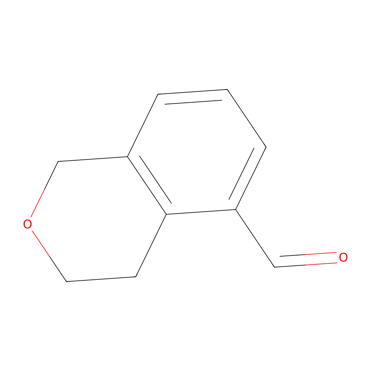 3,4-dihydro-1H-2-benzopyran-5-carbaldehyde molecular structure, CAS 1261489-15-9