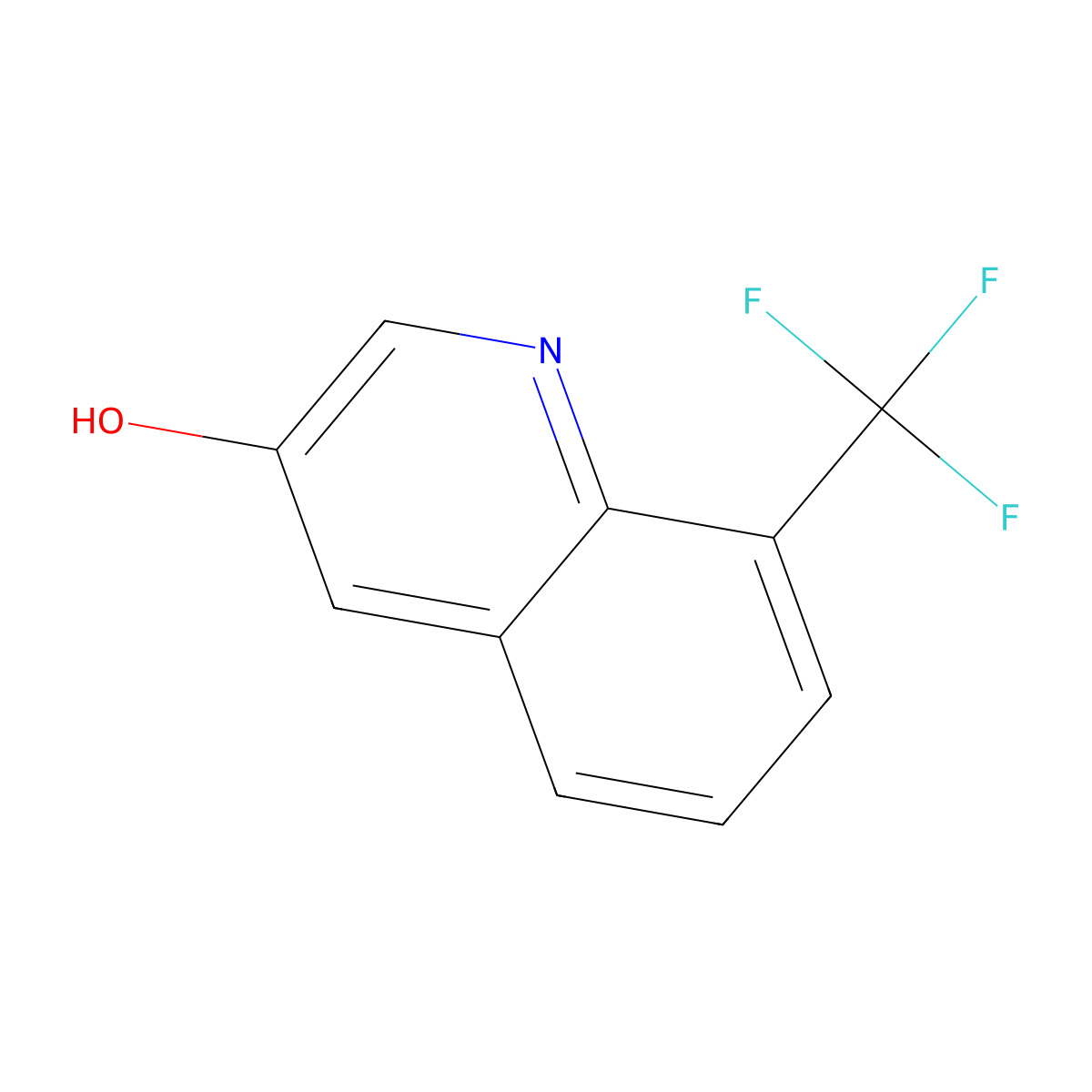 8-(Trifluoromethyl)quinolin-3-ol molecular structure, CAS 1261489-93-3